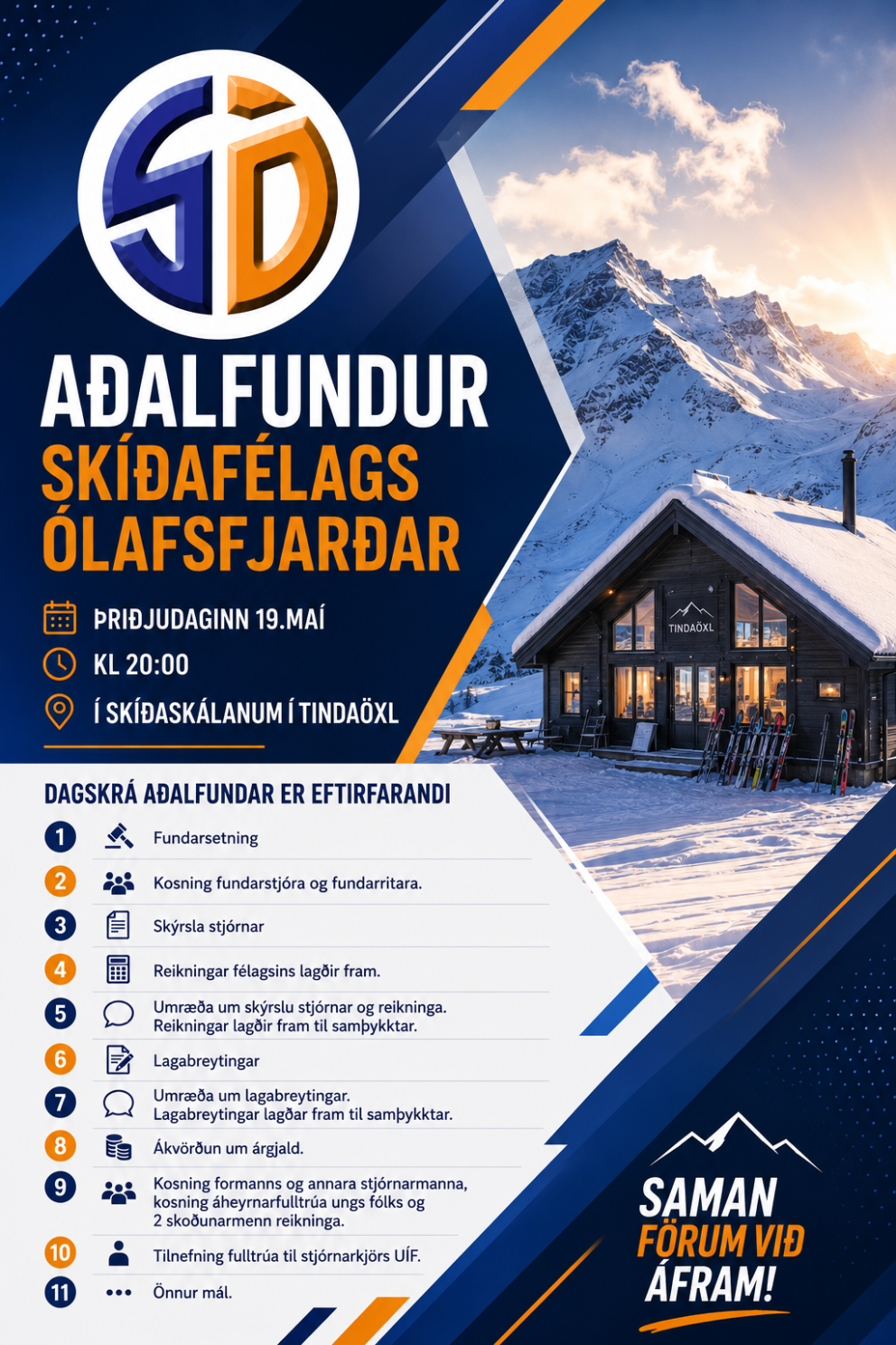 Aðalfundur í kvöld