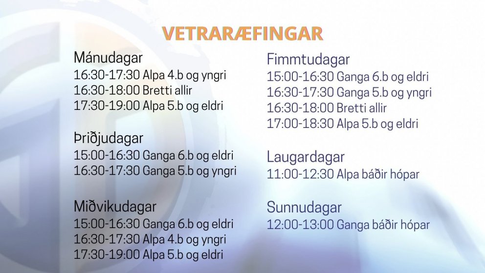 Æfingar á fullt....