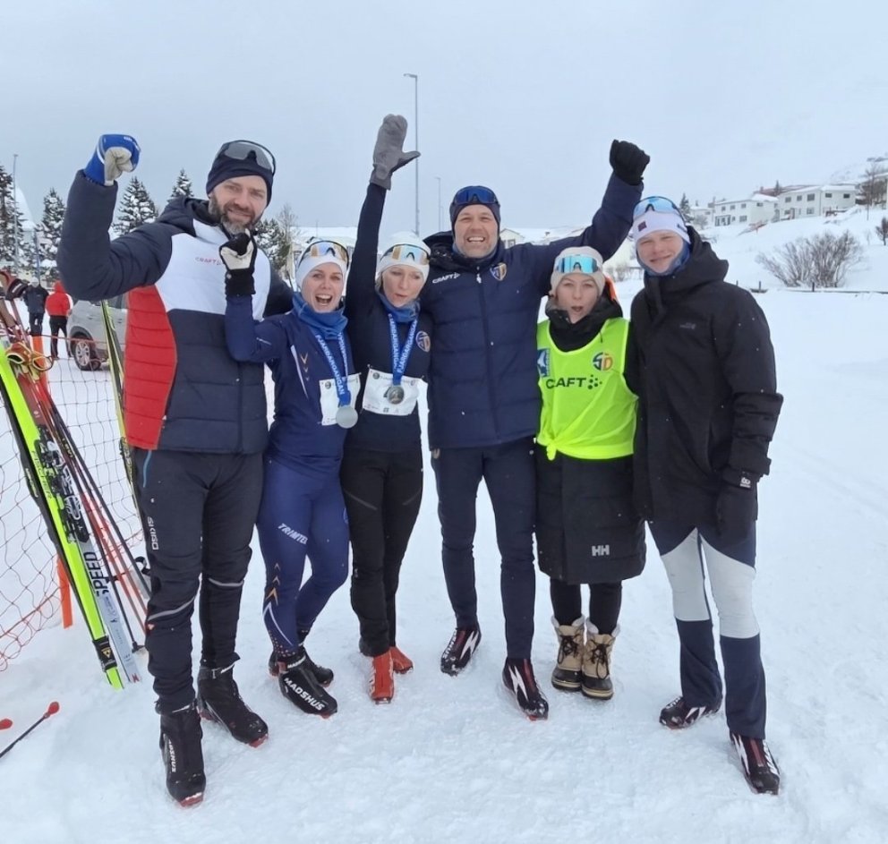 Liðsmenn TCC í Fjarðargöngunni. F.v. Þorvaldur Sveinn Guðbjörnsson, Björk Óladóttir, Magnea Guðbjörn&hellip;