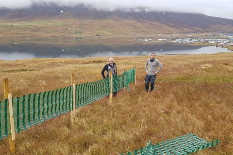Auðunn og Kristó sáttir með efsta netið í Bárubraut