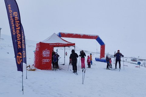 Frábær fjölskyldu sunnudagur á skíðum.