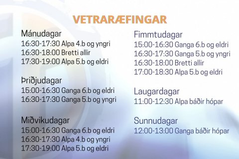 Æfingar á fullt....