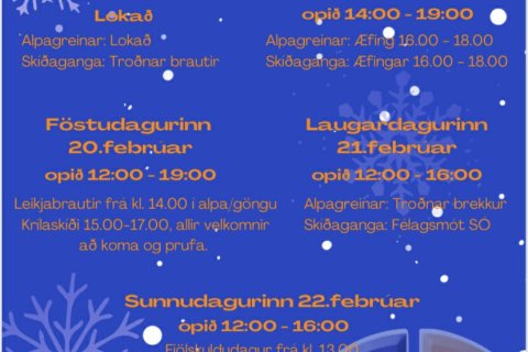 Flott dagskrá í vetrarfríinu